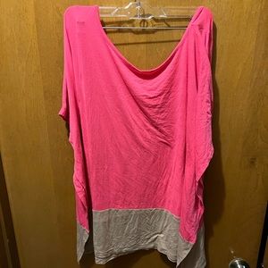 Lane Bryant Pink and tan shirt